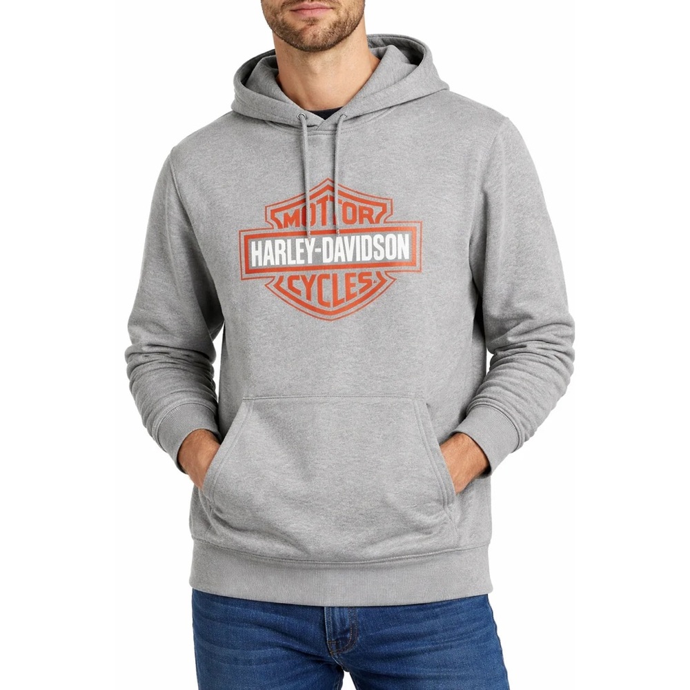 Harley-Davidson Men's Pullover Gray Hoodie Bar & Shield Tech-size XL *like NEW*